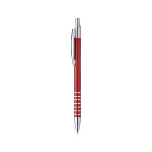 Penna a sfera in alluminio con decorazione incisa ad anelli