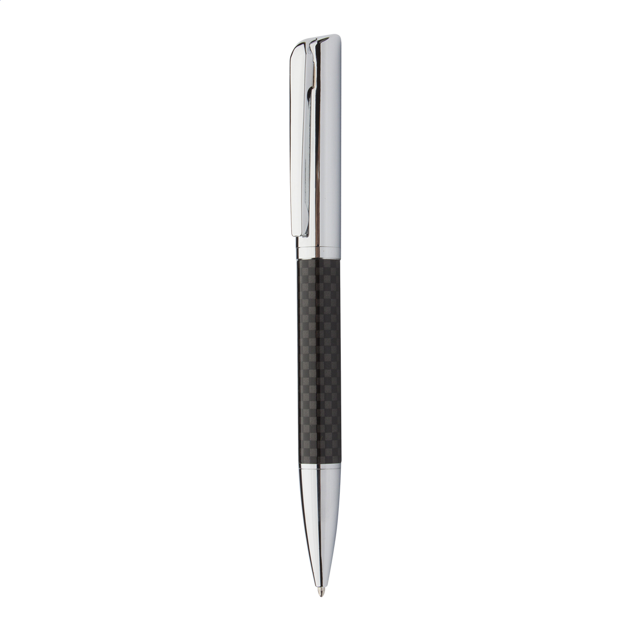Penna a sfera corpo in metallo decorato carbon look