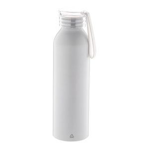 Borraccia da 600ml in alluminio riciclato e laccetto in silicone personalizzabile con Logo