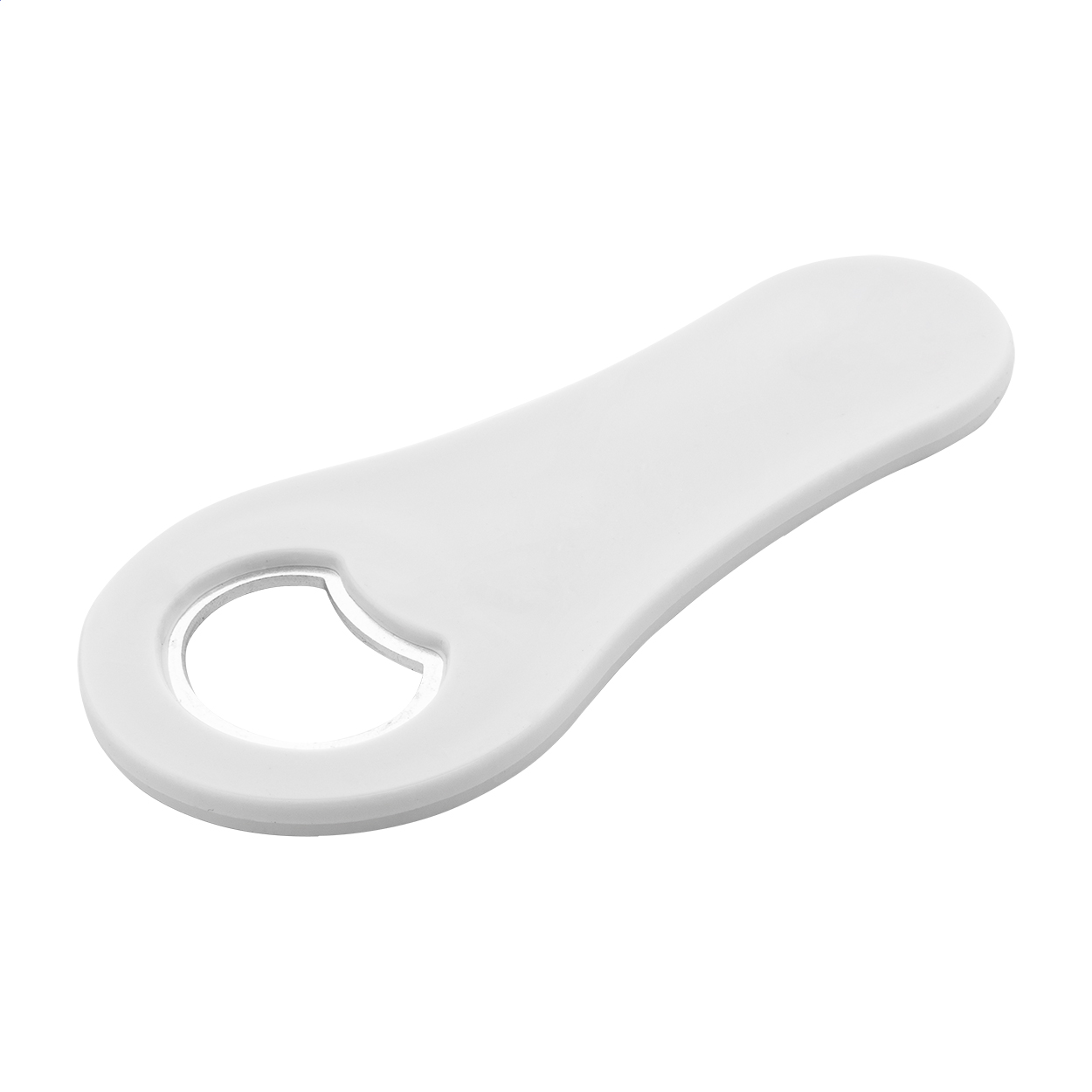 Apribottiglie magnetico personalizzabile con logo in plastica riciclata