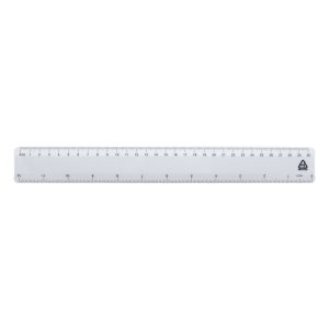 Righello 30 cm personalizzabile con logo in plastica trasparente riciclata