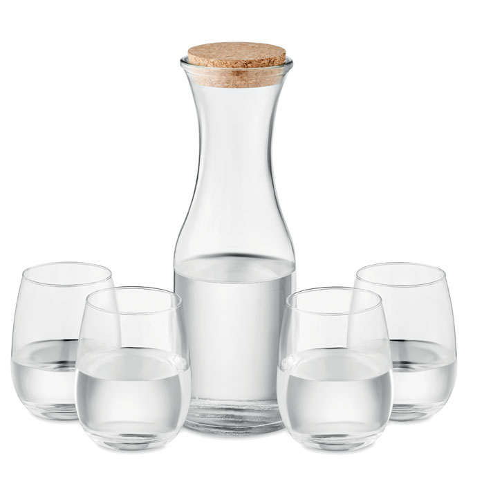 Set bicchieri con caraffa in vetro MIDMO6656