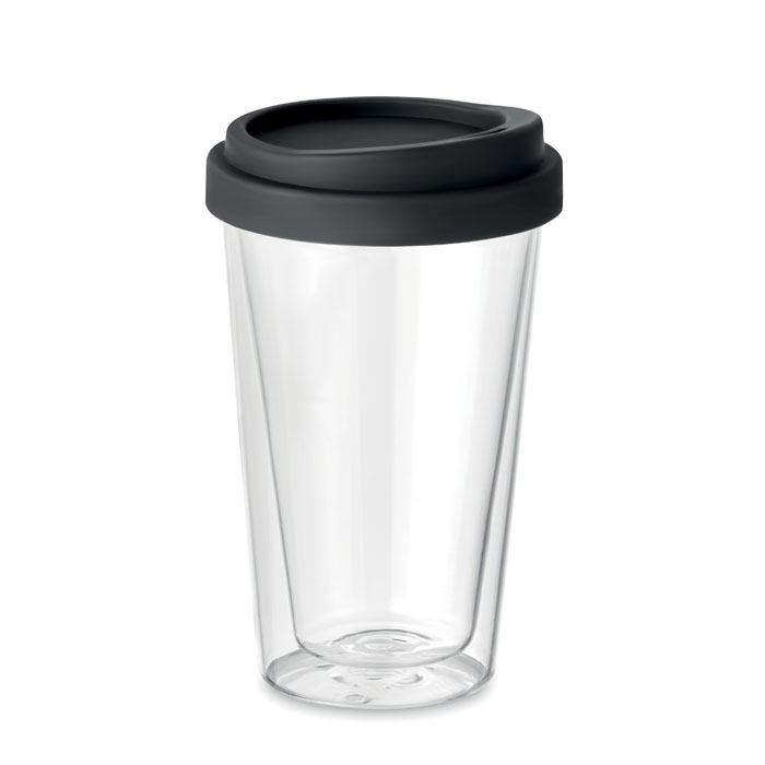 bicchiere in vetro personalizzabile con tappo MIDMO9927