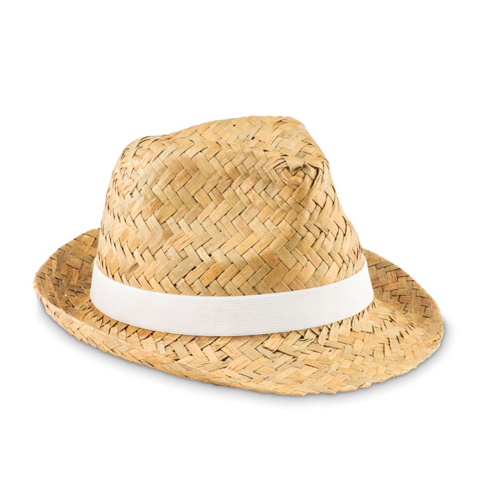 Cappello in paglia naturale con fascia personalizzabile MIDMO9844