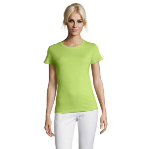 T-shirt da donna a collo tondo personalizzabile con logo