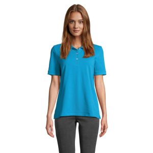 Polo loose fit da donna personalizzabile con logo in cotone