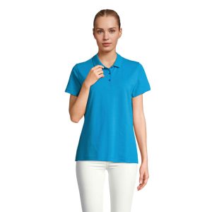Polo donna personalizzabile con logo in cotone pettinato
