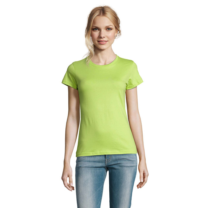 T-shirt da donna in cotone semipettinato personalizzabile con logo