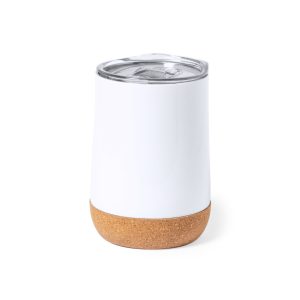 Bicchiere Termico in acciaio e base in sughero personalizzato