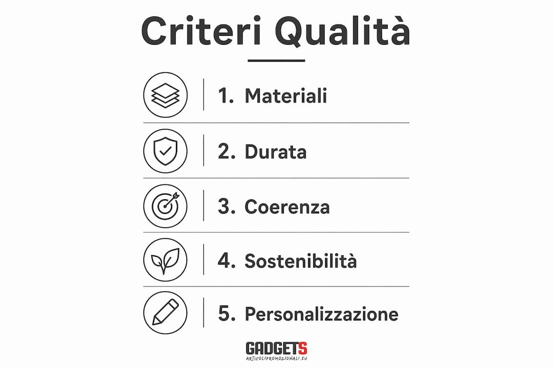 Infografica: come scegliere gadget promozionali di qualità