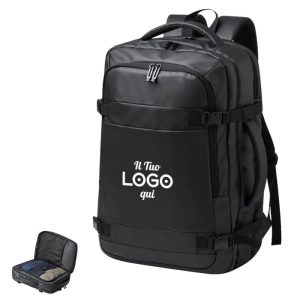 Zaino portadocumenti in ecopelle verniciata personalizzabile con logo