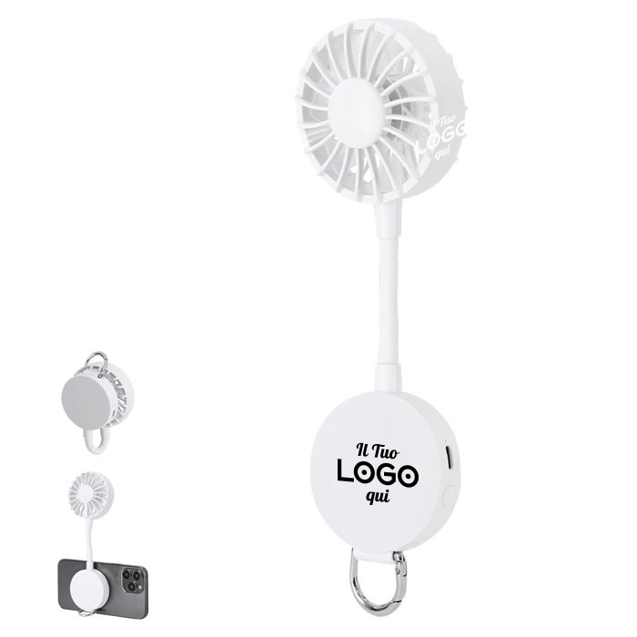Ventilatore con magnete per cellulare personalizzabile con logo