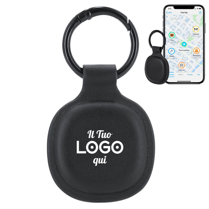 Smart tag con elegante design PU personalizzabile con logo