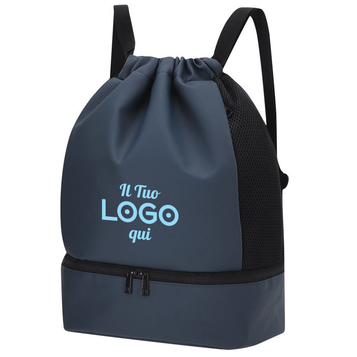 Zaino in morbido PU personalizzabile con logo con portascarpe