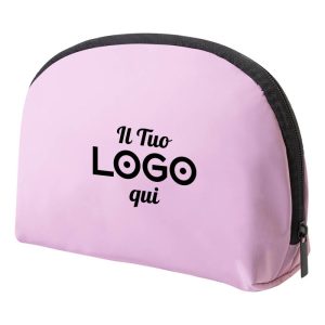 Beauty case in pelle PU riciclata personalizzabile con logo