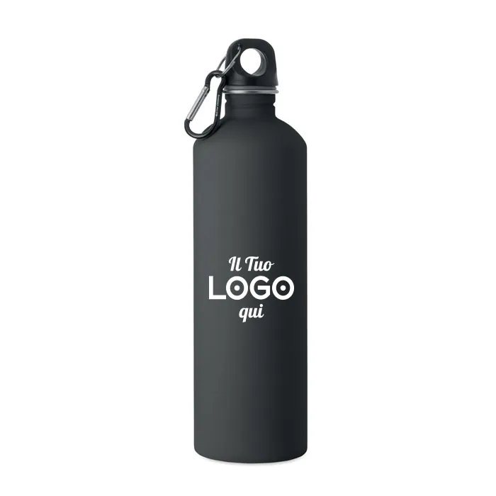Borraccia in acciaio con finitura in gomma da 750 ml