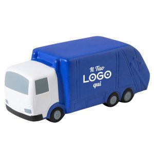 Antistress a forma di camion per rifiuti personalizzabile con logo