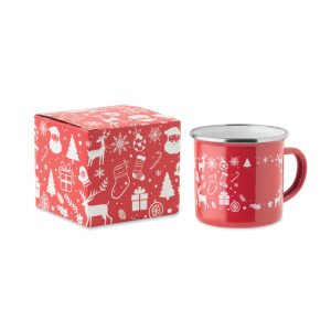Tazza smaltata personalizzata natalizia 300ml