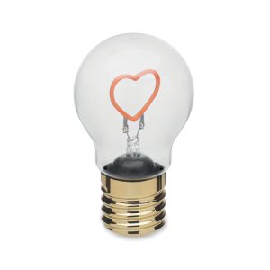 Lampadina da tavolo con cuore led