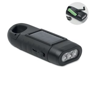Torcia a 3 LED alimentata da pannello solare