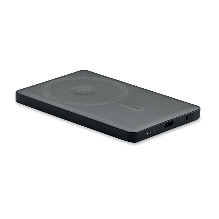 Powerbank magnetico wireless da 5000 mAh in alluminio riciclato