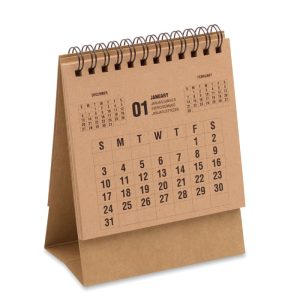 Calendario da tavolo personalizzabile in carta kraft