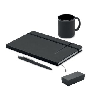 Kit regalo di 3 pezzi tazza penna e block notes personalizzabili
