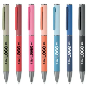 Penna personalizzabile in alluminio riciclato gommato
