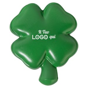 Antistress a forma di quadrifoglio personalizzabile con logo