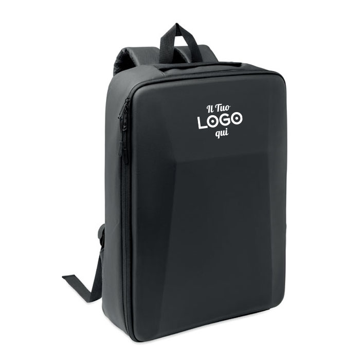 Zaino laptop personalizzabile con fronte rigido da 15 Litri
