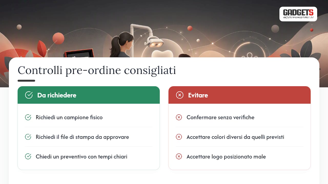 Perché scegliere Articolipromozionali.eu per i gadget del tuo studio — overview diagram