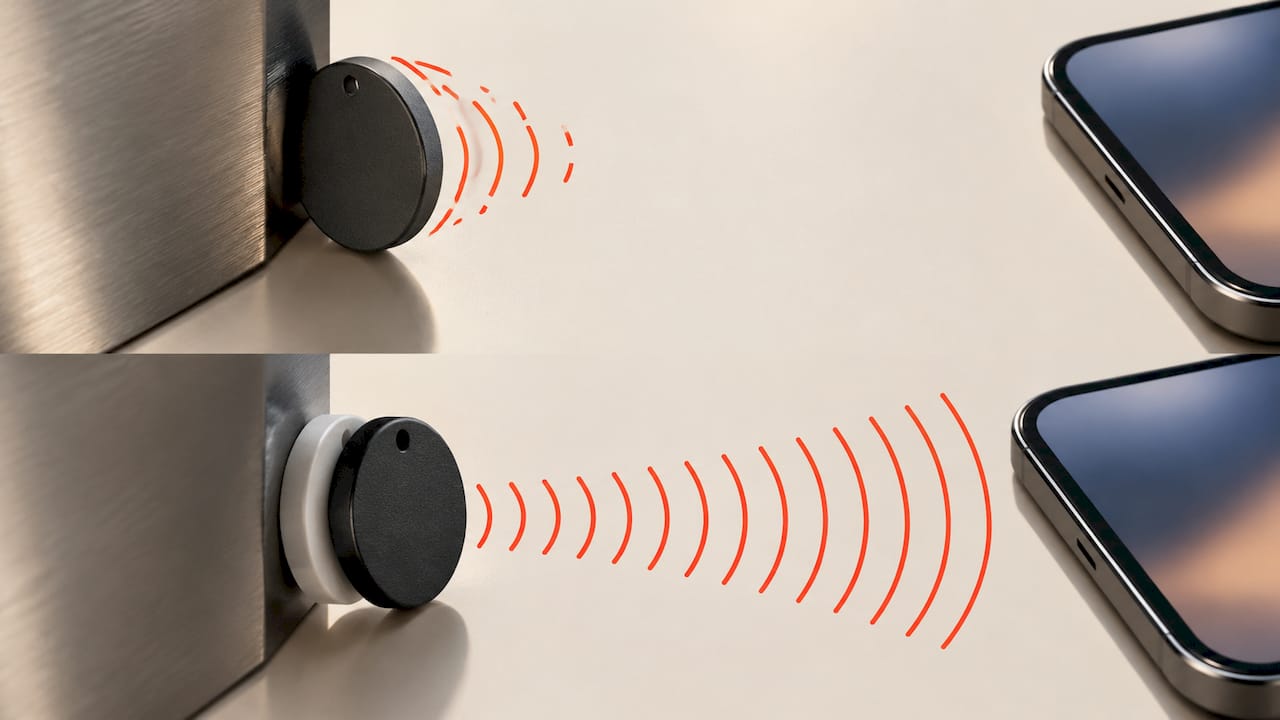Illustrazione della schermatura NFC su metallo