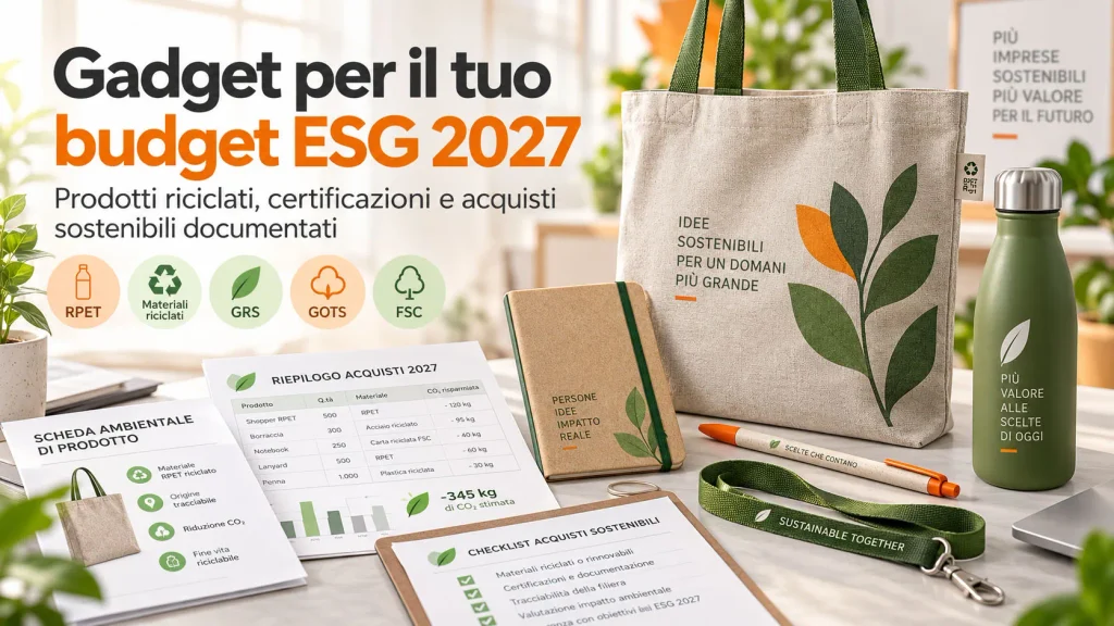 Gadget per il tuo budget ESG 2027