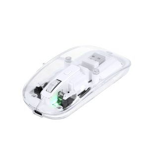 Mouse ottico wireless trasparente personalizzabile con logo