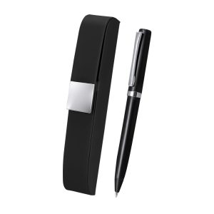 Penna elegante in acciaio inox con custodia