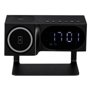Caricatore wireless multifunzione Personalizzabile con finitura nera opaca.