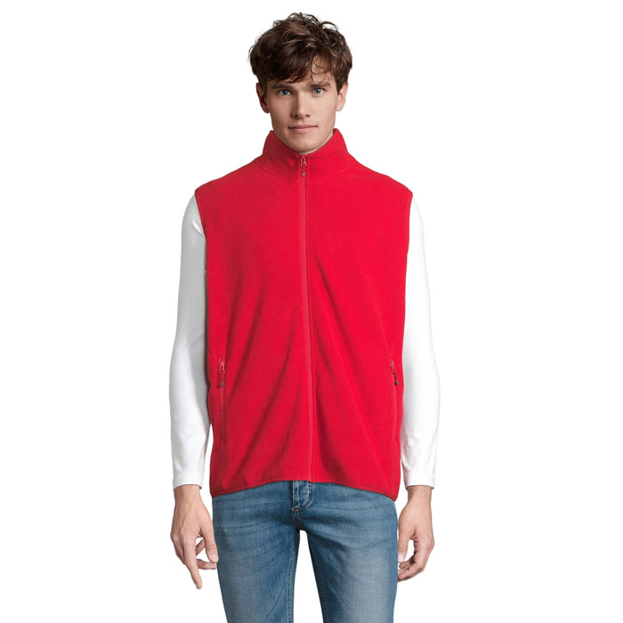 Gilet unisex in micropile con cerniera personalizzabile con logo